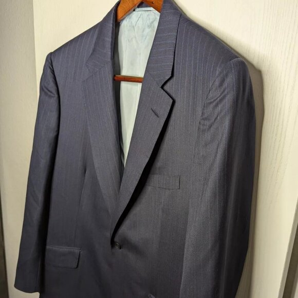 Cad & The Dandy Jacket Mens 50 (check last photo) Pinstripe Wool Blazer Bespoke - Picture 4 of 16